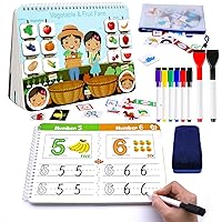 Busy Book for Kids, 12 Pages Toddler Preschool Activity Binder and Early Learning Toys. Handwriting Practice Book for Kids, Toddlers Preschool Learning Activity 40 Pages