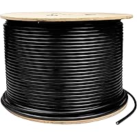 Triplett 1000' Black CAT6 UTP 24AWG Cable with PVC Jacket, CM Rated (CAT6U-1000BK)