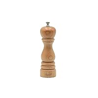 Bisetti Art. Code-61513 Roma Natural Beech Wood Pepper Mill, Light Brown, One Size