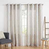 Exclusive Home Curtains Finesse Branch Print Grommet Top Curtain Panel Pair, 54''x84'', Dove Grey