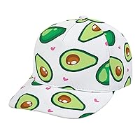 Baseball Caps Green Avocado with Pink Hearts Dad Cap for Women Men Casual Sport Camping Hats