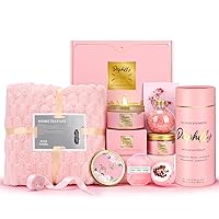 Birthday Gifts for Women,Rose Relaxing SPA Gift Baskets Self Care Gifts kits Get Well Soon Gift Baskets,Christmas Gifts Baskets Same Day Spa Gift Spa Day kit for Women,Mom,Wife,Sister,Girlfriend,Her
