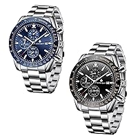 AKNIGHT Watch for Men Sport 30M Waterproof Wrist Watches Analog Chronograph Quartz Watch Dress Classic Luminous Watch, Elegant Gift for Men