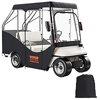 VEVOR Golf Cart Enclosure, Polyester Driving Enclosure, Club Car Covers Universal Fits for Most Brand Carts, Sunproof and Dustproof Outdoor Cart Cover