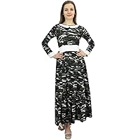 Bimba Printed Casual Women's Ankle Length Cotton Flared A-line Dress