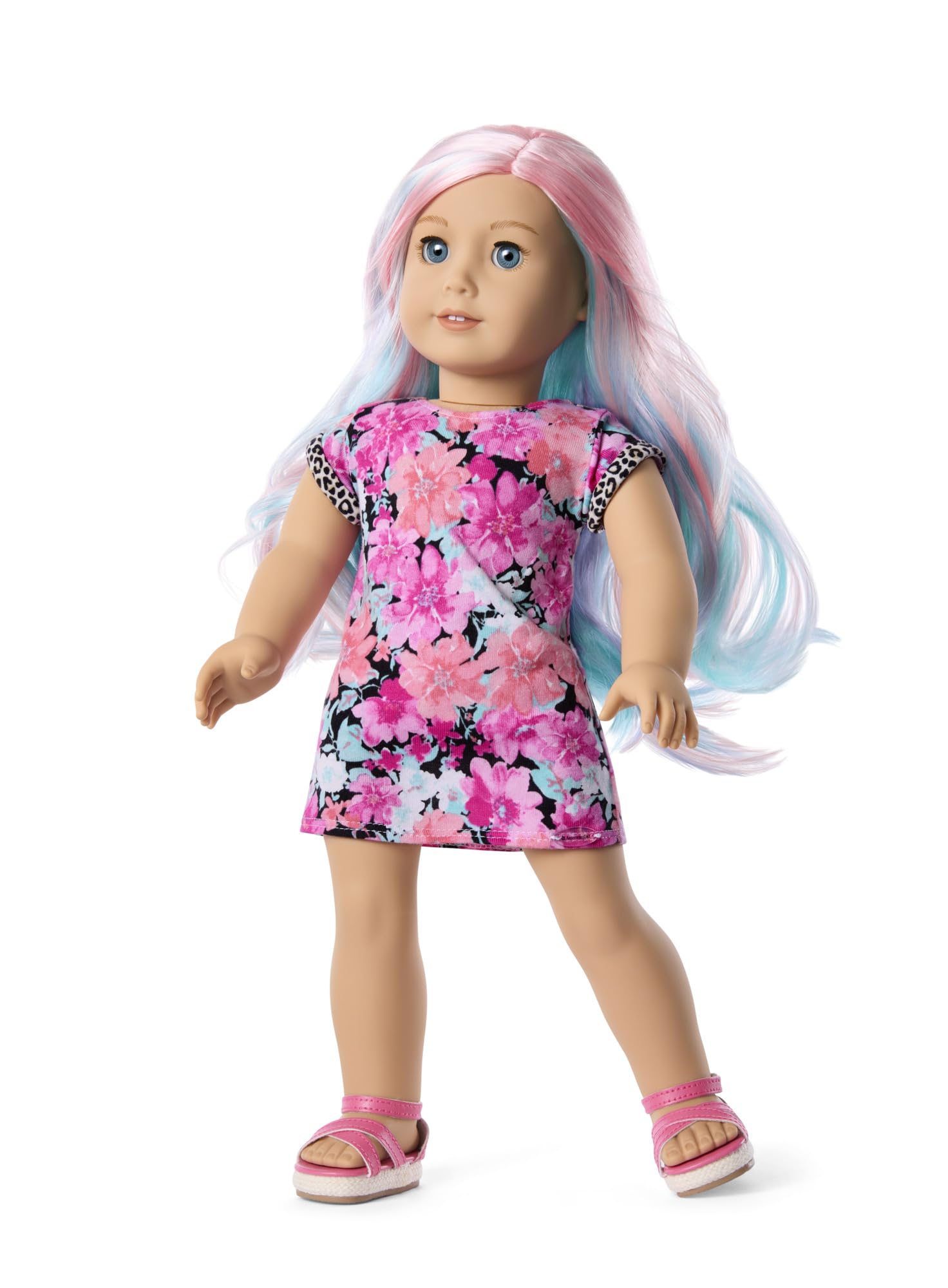 American Girl Truly Me 18-inch Doll #129 with Lt Blue Eyes, Multicolor Hair, Lt Skin with Warm Olive Undertones, for Ages 6+