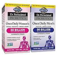 Probiotic Bundle: Dr. Formulated Once Daily Women’s & Men's Probiotics, 50 Billion CFU Shelf Stable, Non-GMO Probiotic for Men & Women with Prebiotic Fiber, 30 Capsules Each