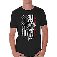 Awkward Styles Firefighter Shirts US Flag Thin Red Line EMT Firefighter Gifts