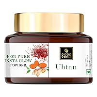 Ubtan Insta Glow Powder for Face | Hydrating Pack with Turmeric Saffron & Sandalwood | Suits All Skin Types | No Parabens Sulfates & Mineral Oil | 5.29 Oz/150g