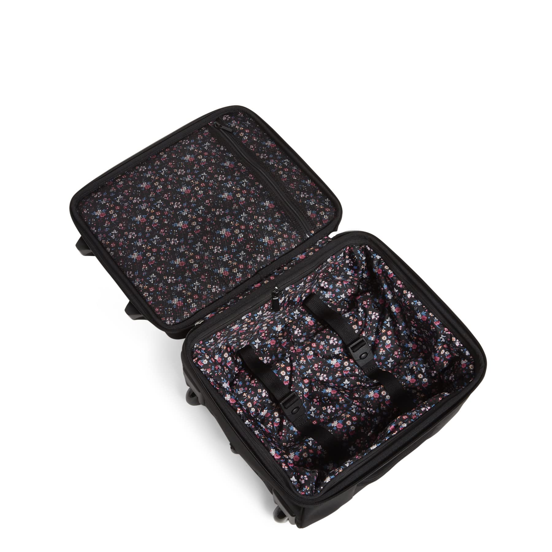 Vera Bradley Women's Softside Underseat Rolling Work Bag, Black, One Size