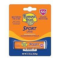 Banana Boat Sport Ultra Sunscreen Lip Balm, Broad Spectrum SPF 50+ , 0.15 Ounce , 10 Count (Pack of 1)