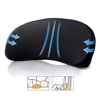 Lumbar Support Pillow for Car Seat – Multi-Use Memory Foam Lower Back Cushion with Ergonomic Streamline, Upgraded for Waist & Hip Pain Relief, Perfect for Office Chair,Car Driver, Recliner,Black