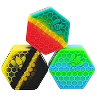 26ml Wax Hexagon Silicone Container Non-stick Honeybee Jars (3)