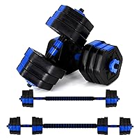 VIVITORY Dumbbell Sets Adjustable Weights, Free Weights Dumbbells Set with Connector, Non-Rolling Adjustable Dumbbell Set, Weights Set for Home Gym, 44 66 Lbs, Hexagon, Cement Mixture