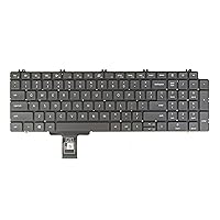 US English Laptop Keyboard for Dell Precision 7550 7560 7750 7760 01WYH2 1WYH2 Gray Black, Without Backlight