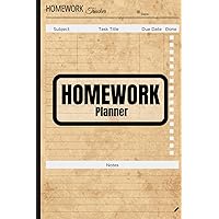 Homework Planner: Assignment Tracker for Students of All Ages - Elementary to College | 140-Page Notebook, Compact Size 6