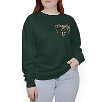 TEEAMORE Custom Embroidered Sweatshirt Add Your Embroidery Image Design Text Unisex Adult Crewneck Sweatshirt