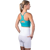 Saunders S'port All Back Support with White Compression Shorts: Women's, Large (Waist: 32