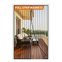 MAGZO Magnetic Screen Door with Full Strip Magnets, Fit Door Size 34 x 78 Inch, Screen Size 36