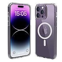 for iPhone 14 Pro Case - Strong Magnetic Case for iPhone 14 Pro 6.1”, Crystal Clear Compatible with MagSafe, Military Grade Drop Protection, Anti-Yellowing, Shockproof, Slim Fit