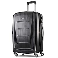 Samsonite Winfield 2 Hardside Expandable Luggage with Spinner Wheels, Checked-Medium 24-Inch, Brushed Anthracite