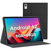 Android Tablet, 10.1 Inch Android 12 Tablet, 6GB RAM 64GB ROM, 1TB Expand, Android Tablet with 8000mAh Long Battery, Dual Camera, 5G WiFi, Bluetooth, FHD Touch Screen, GPS, GMS Certified