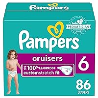 Pampers Cruisers Diapers - Size 6, 86 Count, Disposable Active Baby Diapers with Custom Stretch