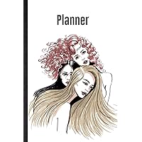 Planner. Personal Stylish Monthly & Weekly Organizer Notebook With Vogue Blond Hairstyle Design. Fun Unique Office Supplies. Help Keep You On Track: ... Novelty Gift For Hair Artist & Artisan