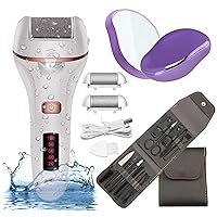 Crystal Hair Eraser for Women and Men, Magic Crystal Hair Remover Painless Exfoliation Hair Removal Tools,Electric Callus Remover for Feet, Electric Foot File Pedicure Tools Foot Care Kit