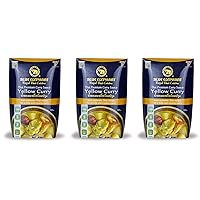 Blue Elephant Yellow Curry Sauce Premium Royal Thai Cuisine - Authentic Ingredients for Quick and Easy Thai Meals at Home, 10.6oz, 3-Pack