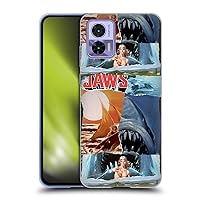 Head Case Designs Officially Licensed Jaws Collage Art Graphics Soft Gel Case Compatible with Motorola Edge 30 Neo 5G