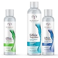Promescent Organic Aloe Lube for Sex with Natural Ingredients + Premium Silicone Sex Gel + Premium Water Based Lube, Couple Pack for Sex