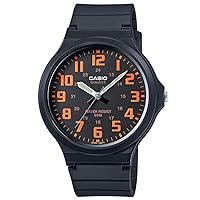 Casio Men's Watch in Resin/Acrylic Glass with Neo Display & Buckle - Water Resistant to 50 m