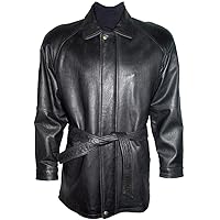 XLT Size Big Mens Leather Jackets Black