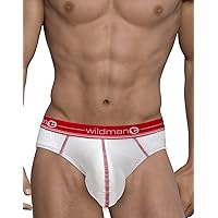 Wildmant Mesh Brief White and Red