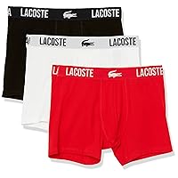 Lacoste Mens Casual Classic Cotton Stretch Boxer Briefs 3 Pack
