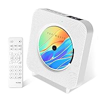 CD Player Portable with Bluetooth 5.1 Desktop Music CD Player with Remote Control, Boombox, FM Radio, LED Screen, Support AUX/USB Headphone Jack for Home