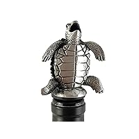 Happy Hour Sea Turtle Wine Pourer, standard, pewter finish