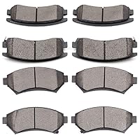 Ceramic Brake Pads Kits,SCITOO 8pcs Brakes Pads Set fit for Buick Century,Regal,for Chevy Impala,Monte Carlo,Venture,for Oldsmobile Intrigue,Silhouette,for Pontiac Grand Prix,Montana