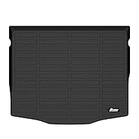 IKON MOTORSPORTS TPE Cargo Trunk Liner, Compatible with 2020-2024 Ford Escape, Custom Fit All Weather Protection Heavy Duty 3D Rear Trunk Tray Cargo Mats Protector, Black