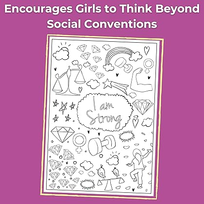 Hopscotch Girls I Am Confident, Brave & Beautiful: Inspirational Coloring Books for Kids - Coloring Books for Kids ages 4-8 - Fun Kids Coloring Books - Coloring Books Girls with 24 Coloring Pages