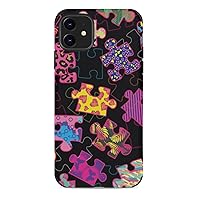 Bright Girlish Print with Puzzles Microfiber Case Shockproof Phone Case Cover Print Phone Cover for iPhone 11