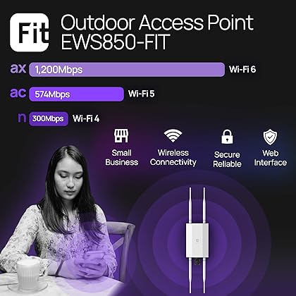 EnGenius Fit EWS850-FIT Dual Band IEEE 802.11ax 1.73 Gbit/s Wireless Access Point - Outdoor