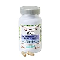 Quantum Health Sleep Melatonin 2mg Healthy Restful Sleep Support Blend with Relaxing Valerian Root, Lemon Balm & L Theanine Daily Mind & Body Well Being for Women & Men - 30 Capsules