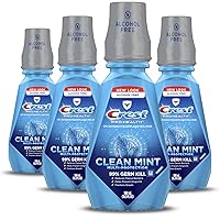 Crest Pro-Health Multi-Protection Mouthwash, CPC Antigingivitis/Antiplaque Mouthwash, Clean Mint, 500 mL (16.9 Fl Oz ), Pack of 4