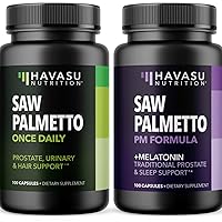 Saw Palmetto Herbal Supplement for Day Time and Night Time | Supports Prostate Health and Reduced Trips to the Bathroom | Ultimate Male Supplement Bundle | Over 3 Month Supply Mens Saw Palmetto