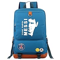 Teens Lionel Messi PSG Daypack Durable Bookbag-Football Star Laptop Rucksack Lightweight Travel Bag