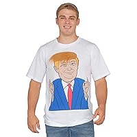 Costume Agent Trump 3D Hair White T-Shirt