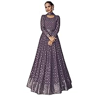 Rokah Wear Ready to Wear Pakistani Indian Designer Heavy Worked Long Anarkali Gown Dress