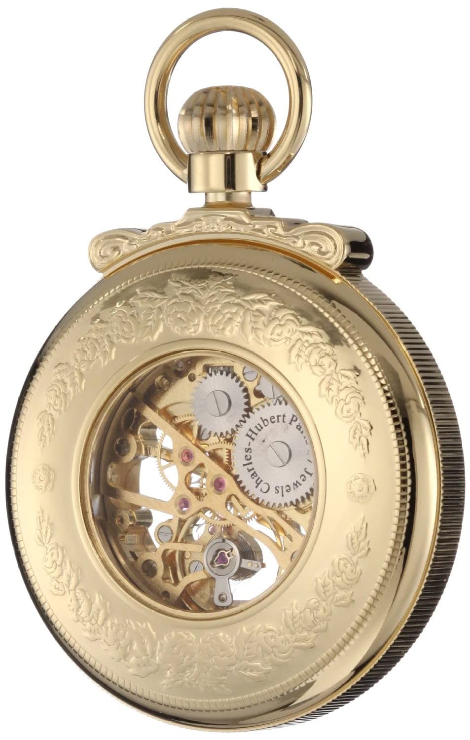 Charles-Hubert, Paris 3903-G Classic Collection Gold-Plated Open Face Mechanical Pocket Watch